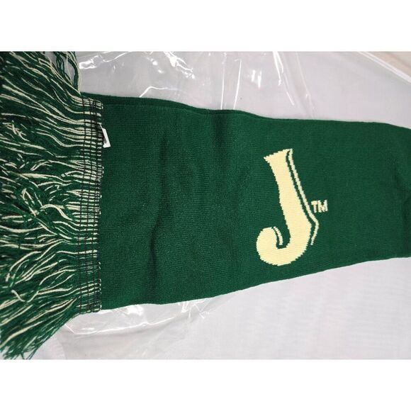 Jameson Green & Cream Knit Scarf With Fringe whiskey warm - Picture 2 of 4